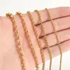 Aço Titânio Corrente Redonda de Pérolas Moda Transfronteiriça Acessórios Quentes Venda DIY À Prova D'água Aço Inoxidável Forno Vácuo Corrente de Bl Joias
