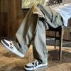 Pantalones Cargo Americanos Retro High Street para Hombre, Pantalones Casuales de Pierna Recta y Pierna Ancha, Moda Nueva 2025, Pantalones Largos Trendy Ins