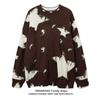 Suéter grueso de otoño e invierno para hombre, estilo coreano, de moda, suelto, con borde de estrella, suéter de punto, chaqueta estilo Hong Kong.
