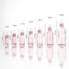 Frasco de Vidro Rosa para Óleo Essencial 5ml-100ml Frasco Conta-gotas Frasco Vazio Frasco para Líquido Essencial Frasco Dosador para Cosméticos
