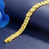 Yihua Único Criativo Dupla Fileira Coração Peixe Duplo Pulseira Cobre Banhado a Ouro Dupla Fileira Peixe Pulseira Corrente de Relógio Venda Direta da Fábrica
