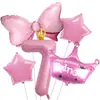 40 pulgadas corona digital lazo accesorios para bebé traje de globos para baby shower decoración de cumpleaños infantil foto