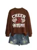 CHEER suéter cómodo holgado talla extra para mujer estampado de leopardo con patrón de corazón comercio exterior transfronterizo Amazon venta al por mayor