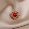 Broche Anti-Exposição Vintage de Liga Metálica Transfronteiriço com Design Único para Mulheres, Apresentando um Toque de Luxo, Alfinete Versátil para Casaco
