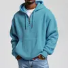 2025 Nuevo Estilo Caliente de Amazon Sudadera con Capucha para Hombre Sudadera con Cremallera de Doble Capucha Estampada en 3D para Hombre--Waffle