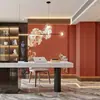 Novo Papel de Parede Estilo Chinês com Padrão de Nuvem Vermelha Chinesa, Revestimento de Parede de Sala de Estar de Luxo Leve, Novo Modelo 2024, Fundo de TV Sofá, Mural de Tendência Nacional