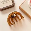 Pinza para el pelo vintage de acetato con pedrería estilo francés para mujer, nuevo diseño de nicho con un aspecto elegante y versátil, adecuada para recogidos en la parte posterior de la cabeza
