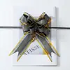 Cinta Floral Pintada a Mano con Patrón de Corteza Bordada en Oro, Mariposa de Gasa Nieve Decoración de Boda para Escaleras de RV Empaque de Regalo de Navidad