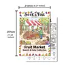 Compra directa transfronteriza de 10 hojas/paquete de libros de dibujo divertidos del mercado de frutas para niños, exploración educativa y pósters para colorear de relajación