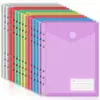 Bolsa Portadocumentos Vertical de PP con Agujeros y Cierre de Velcro A4A5A6 Papel de Examen Estudiantil Bolsa para Documentos de 11 Agujeros 6 Agujeros Bolsa Portadocumentos Impermeable