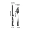 Juego de cuchillo y tenedor para bistec de acero inoxidable 1010 más vendido transfronterizo, juego de 24 piezas para hoteles y restaurantes occidentales, incluye tenedores de postre