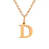 Nuevo Collar de Acero Inoxidable de 26 Letras de Amazon, Cadena para Clavícula Moderna y Versátil, Collar para Pareja con Apellido en Stock