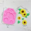 Girassol Girassol Crisântemo Aromaterapia Gesso Vela Decorativa Chocolate Fondant Bolo Assar Molde de Silicone