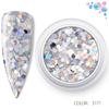Amazon Holograma a Laser Nail Art Glitter Lantejoulas Pó de Unha Brilhante Prata Unha Unha Colorida Arte Joias