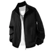 Chaqueta Casual para Hombre de Primavera y Otoño Estilo Americano Moderno Chaqueta de Vuelo Resistente al Viento Impermeable Diseño de Cremallera Talla Grande Uniforme de Béisbol