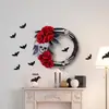 Jingchen Calavera de Halloween Rosa Roja Mano Fantasma Guirnalda Festival de Fantasmas Lugar de Fiesta Accesorios de Terror Círculo de Vid Rígida de Plástico