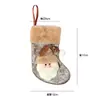 Decoración navideña transfronteriza calcetines navideños tejidos pequeños adornos para el hogar decoraciones para ventanas mini calcetines navideños