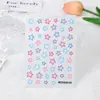 Rosa Nuevo color japonés cinco puntas pegatinas para uñas Flor Red popular lindo cinco puntas pegatinas para uñas