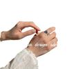 Anillo de Plata de Ley S925 con Textura Coreana, Apertura Asimétrica Ajustable, Diseño de Alta Gama, Para Mujer, Estilo Ins