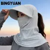 Chapéu de Sol de Aba Larga para Verão Feminino Modelo 2026 Protetor Facial Proteção UV Xale Chapéu de Sol Chapéu para Ciclismo ao Ar Livre Personalizado