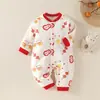 Mono fino de algodón para bebé, mameluco sin costuras de algodón puro para recién nacido, prenda exterior de manga larga para otoño e invierno, ropa estilo monje