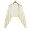 25 Primavera Nuevo Cárdigan Calado Protector Solar para Mujer Tejido de Punto Estilo Francés Verano Casual Suelto Chal