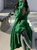 Suéter cárdigan largo estilo coreano de temperamento para mujer, otoño e invierno, nuevo estilo perezoso, suelto, tejido grueso, abrigo para mujer, tendencia