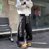 Pantalones Casuales de Cordero a Prueba de Frío para Hombre Invierno Nuevo Patrón de Calabaza Suelto Impermeables Rectos Forrados de Felpa Pantalones de Esquí