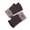 Guantes Calientes de Imitación de Alpaca con Dedos Medios abatibles para Mujer con Interior Cepillado de Doble Capa en la Muñeca Guantes Decorativos de Punto