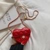 Ins Dia dos Namorados 520 presente mini bolsa transversal com corrente de coração dourado para batom bolsa feminina
