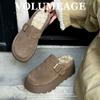 Pantuflas de Piel de Vaca para Mujer, Adecuadas para Usar al Aire Libre, Invierno 2026, Suela Gruesa, Punta Cerrada, Cálidas de Media Caña, Estilo Birkenstock, Cortavientos y Antideslizantes