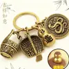 Doce Signos del Zodiaco Un Barril de Oro Atrae Riqueza Cubo de la Fortuna Calabaza Llavero Colgante Hombres y Mujeres Recogen Riqueza Recogedor Colgante para Coche