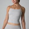 Chaleco de Algodón Camisola Sexy de Algodón y Amoníaco Sin Copas Color Sólido Versátil Estilo Corto Capa Interior para Mujer