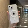 Adecuado para iPhone Funda Magnética para Teléfono Apple Serie 17 18 Acrílico Dos en Uno Transparente Dura