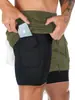 Venda Direta de Fábrica Transfronteiriço Respirável Secagem Rápida Esportivos Shorts de Camada Dupla Masculinos Marca da Moda Secagem Rápida Fitness Esportivos Shorts Masculinos Verão