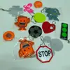Fornecer ímã de PVC redondo refletor com clipe, pingente de bicicleta, 15cm de comprimento, pode fazer todos os tipos de especificações, impressão de logotipo