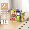 Estante de Almacenamiento de Acrílico Multicapa Móvil con Espacios para Cocina y Baño del Hogar, Carrito para Almacenamiento y Organización de Snacks