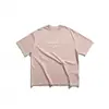 Camiseta de Manga Corta con Cuello Redondo y Estampado en Inglés, Marca de Tendencia Estilo Americano Rumei para Hombres y Mujeres, Nuevo Top Versátil de Verano Holgado