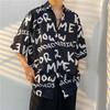 Camisa de flores de playa de verano para hombre, camisa de manga corta, chaqueta holgada, estilo coreano, moda hawaiana, estilo retro, ropa para parejas