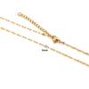 Acero Inoxidable Chapado al Vacío en Oro de 18K Cadena de Eslabones Torcidos Moderna Versátil Cadena de Caja Extensión Collar Joyería DIY Cadena Lisa