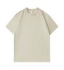 Camiseta de Algodón Puro para Hombre, Cuello Redondo, Manga Corta, 260g, 32 Unidades, Hombro Caído, Color Sólido, Corte Holgado, Sencilla y Versátil, Verde Oscuro, Pedido Mínimo de 1 Pieza