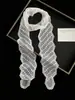 Elegante Primavera Nuevo Encaje Blanco Protección Cuello Cinta Bufanda de Lazo Estilo Francés para Mujer Estilo Deseo Puro Perezoso