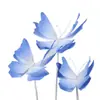 Nuevo Arreglo de Decoración de Mariposa de Arte en Papel, Diseño de Ventana de Flor Decorativa Estéreo Manchada, Accesorios de Flores de Arte de Papel Crepé para Bodas
