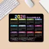 2026 Mouse Pad Inglês Feito Sob Medida Calendário do Ano do Coelho Universal para Escritório Tapete de Mesa Antiderrapante Resistente à Sujeira para Mercados Europeus e Americanos Transfronteiriços
