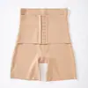 Pantalón interior moldeador de talle alto transfronterizo con cierre de botón reforzado para control de abdomen, anti-exposición, levantamiento de glúteos, moldeado de cintura y escultura corporal