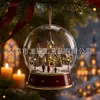 Enfeites de Pingente Plano de Acrílico de Natal Novos Decorações de Árvore de Natal Boneco de Neve Casa Decorações de Natal Decorações de Casa