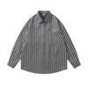 Camisa de manga comprida estilo japonês da marca da moda estilo Chanel, camisa masculina de lã solta e retrô xadrez, camisa grossa e rústica, jaqueta bonita