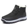 Botas para Hombre 2025 Invierno Nuevo Estilo Forradas de Felpa Cálidas Casuales Botas de Nieve Antideslizantes Versátiles para Exteriores Suela Gruesa Zapatos de Algodón para Hombre