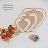 Materiais Decorativos Ecológicos para Jardim de Infância DIY Artesanal Corda de Cânhamo Pingente de Madeira Linho Retrô Pingente Decorativo de Parede Pingente