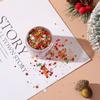 Material hecho a mano DIY serie navideña cáñamo suelto goma que gotea lentejuelas brillantes copos de nieve estrellas árbol de Navidad lentejuelas mixtas